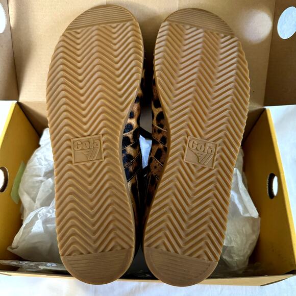 NIB GOLA x J.Crew Bullet Sneakers Leopard Print Calf Hair 10 shoes - Picture 2 of 11